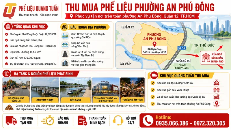 Thu mua phế liệu phường An Phú Đông Thu mua phế liệu phường An Phú Đông