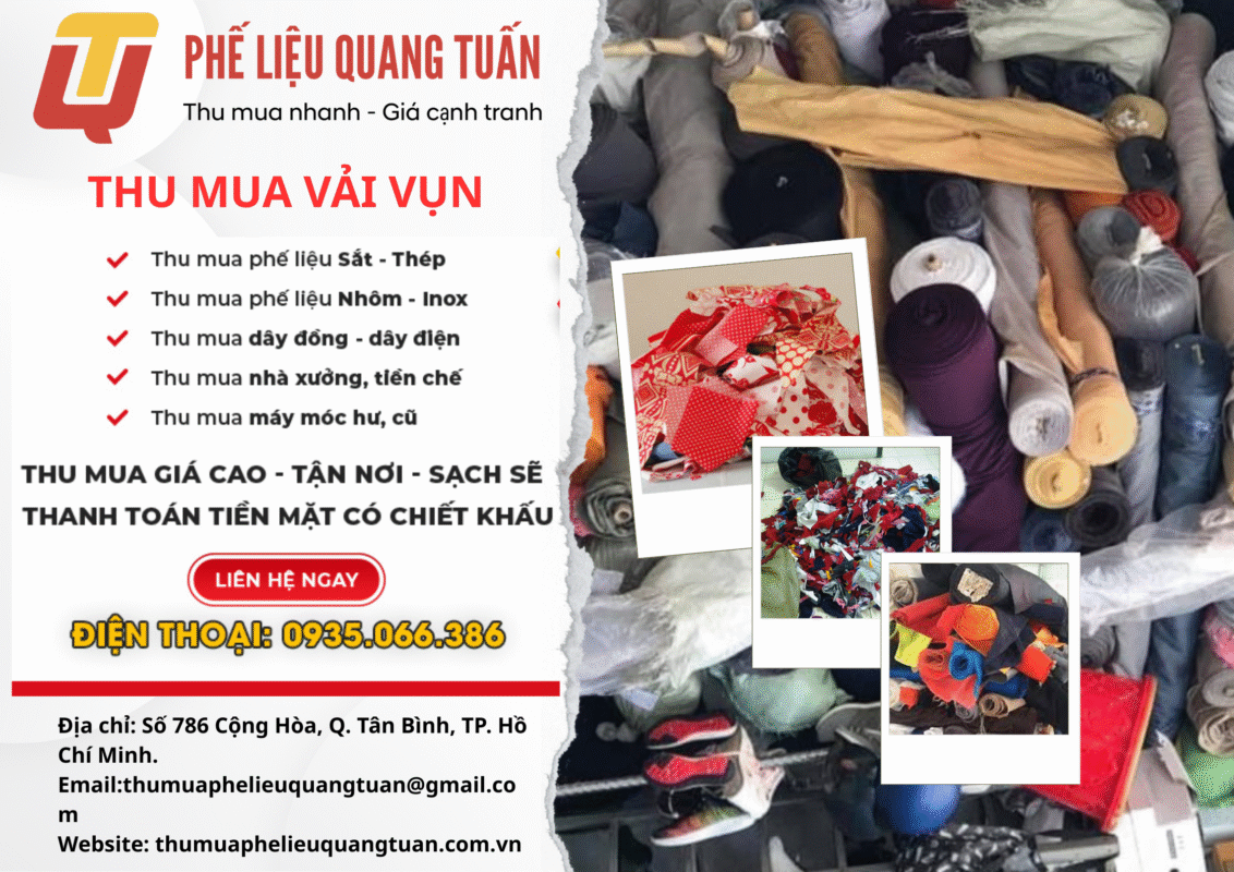 Thu Mua Phế Liệu Vải Vụn giá cao | Giá phế liệu Vải Vụn 2025