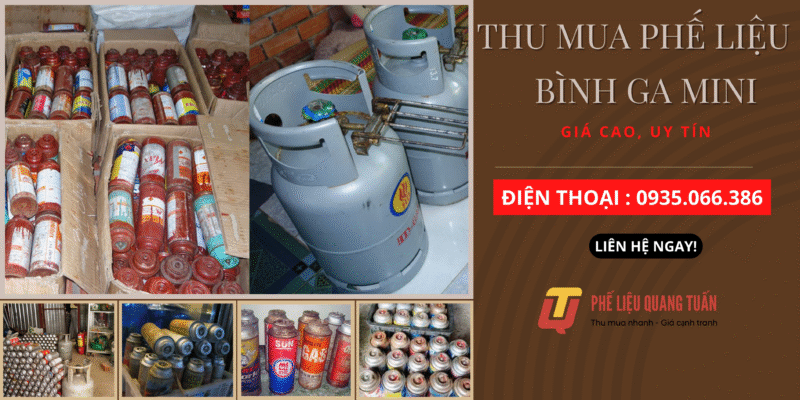 Thu mua vỏ bình ga mini số lượng lớn giá cao