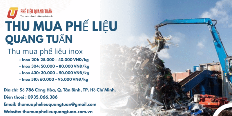 Giá thu mua phế liệu inox quận 1 bao nhiêu 1kg