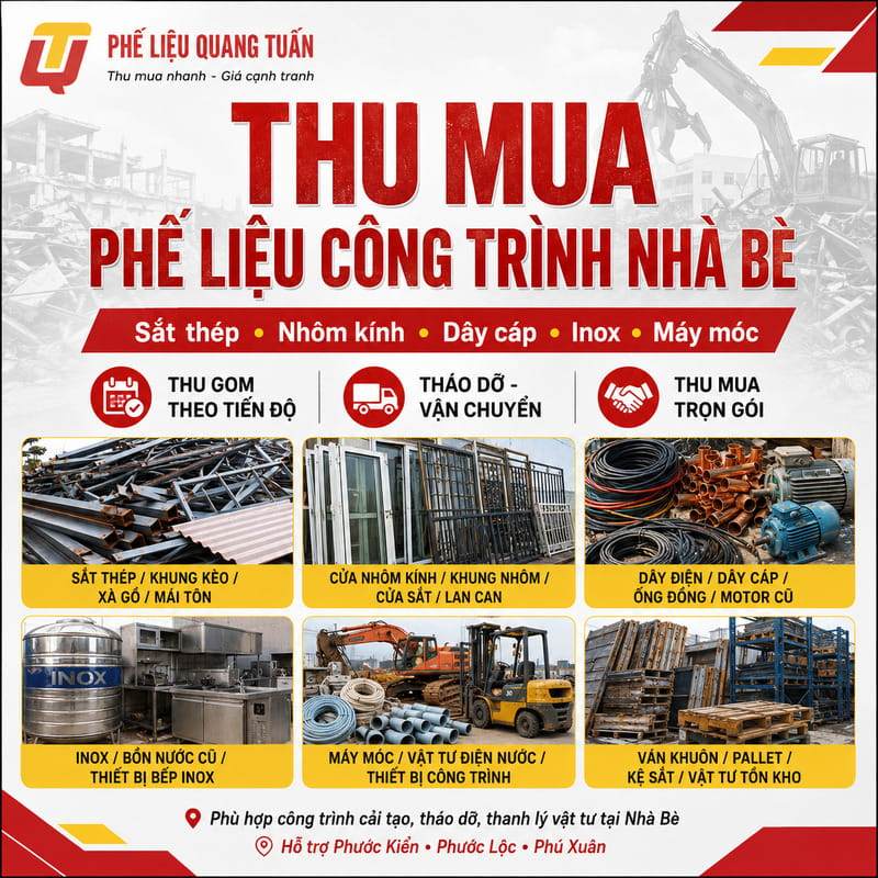 Thu mua phế liệu xã Nhà Bè