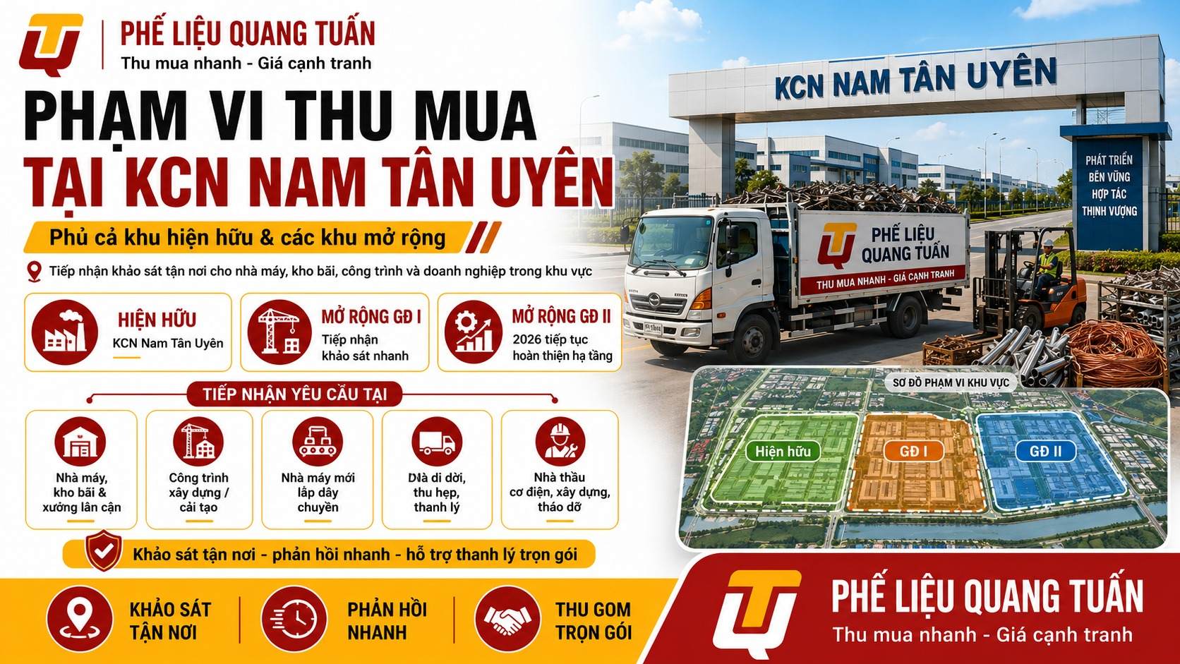 Thu mua phế liệu KCN Nam Tân Uyên