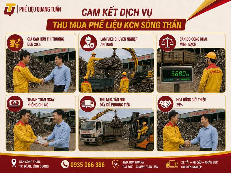Thu mua phế liệu KCN Sóng Thần