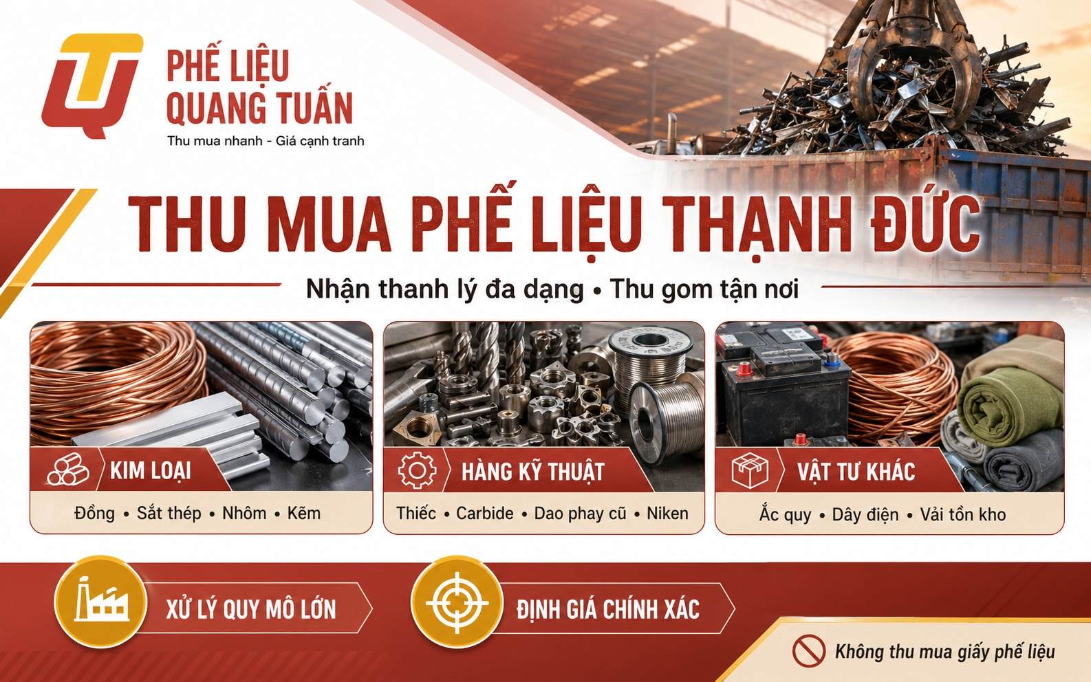 Thu mua phế liệu Thạnh Đức