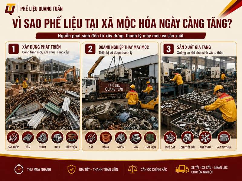 Thu mua phế liệu xã Mộc Hóa Thu mua phế liệu xã Mộc Hóa