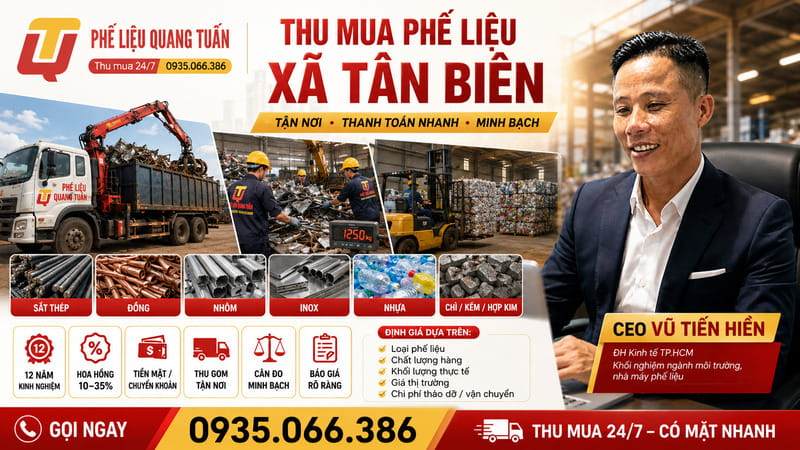 thu mua phế liệu xã tân biên