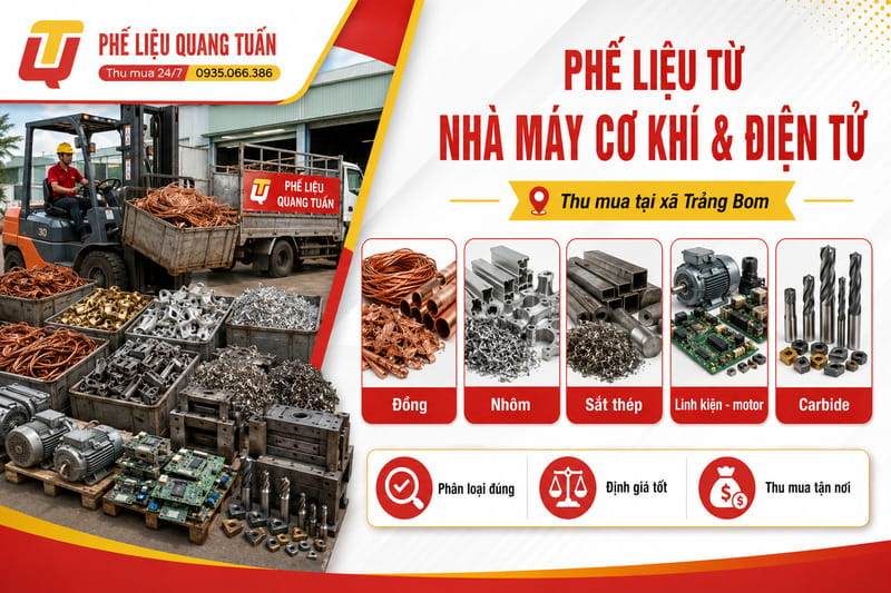 Thu mua phế liệu xã Trảng Bom